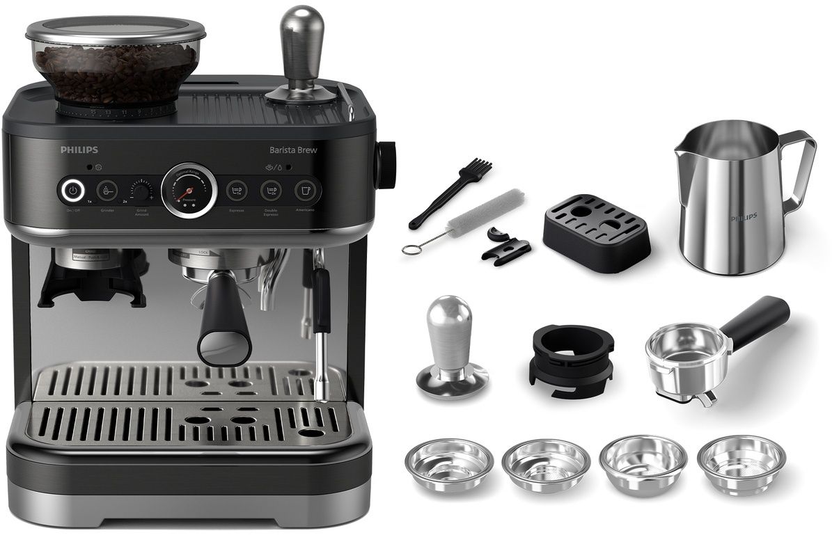 Philips Barista Brew - Espressomachine - 250g bonenreservoir - 15bar pompdruk refurbished, photo 4