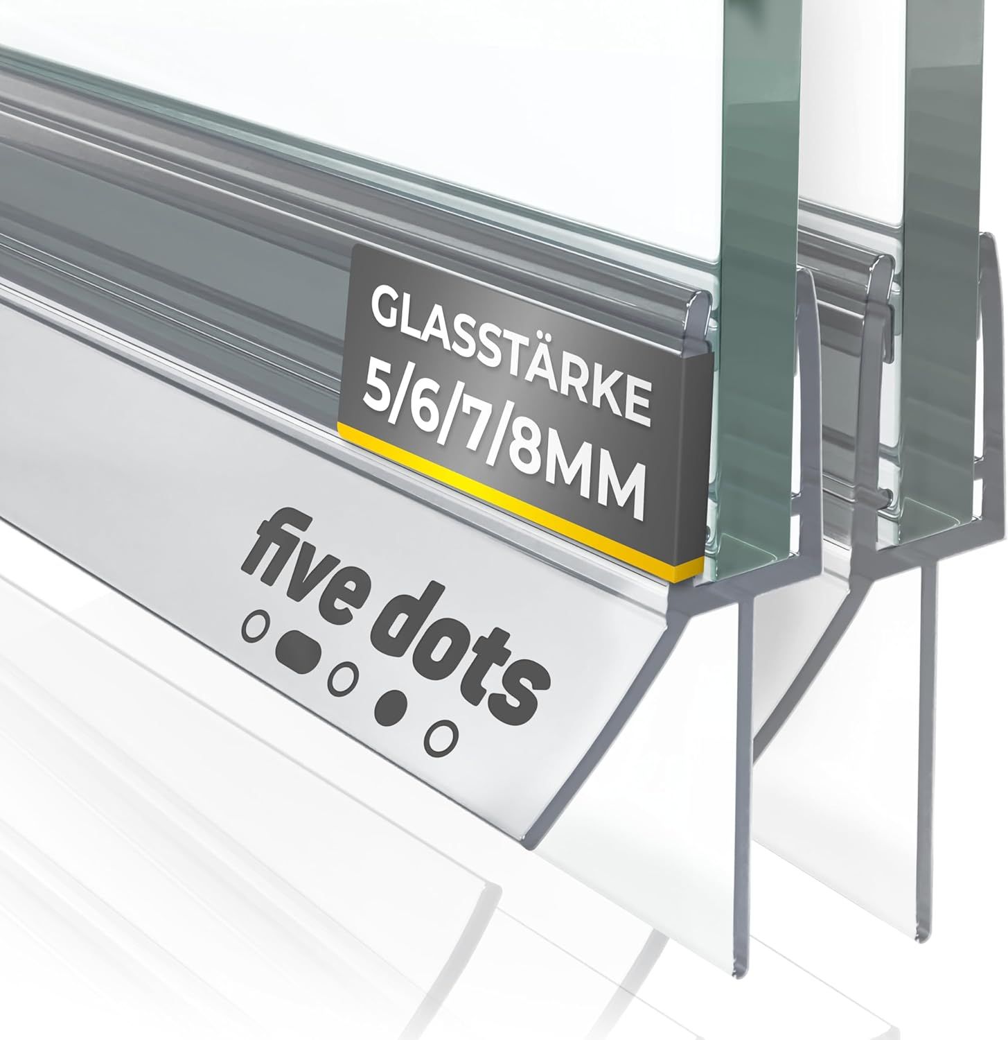 five Dots Doucheafdichting 2 stuks 6mm - Transparant - 2 stuks