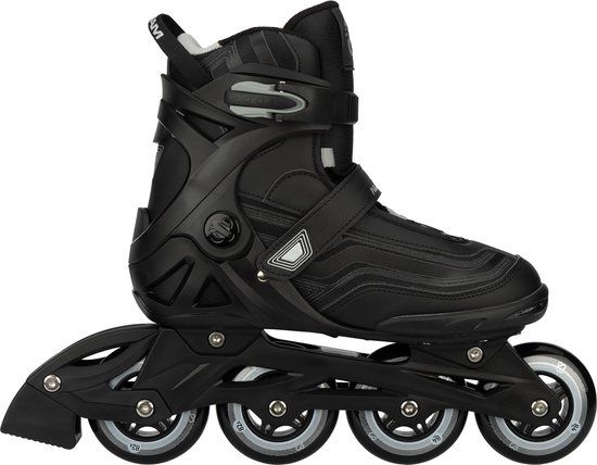 Nijdam Gear Up - Inlineskates - Semi-softboot - Zwart - Maat 40