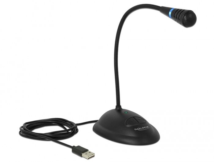 DeLOCK 65871 - USB Gooseneck Microfoon - Unidirectioneel - Gevoeligheid -44dB(A)