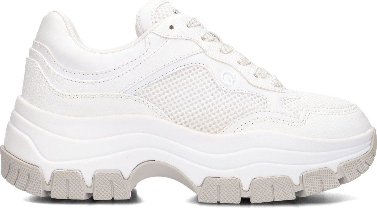 Guess Brecky - Lage Sneakers - Wit Mesh En Leatherlook - Maat 41