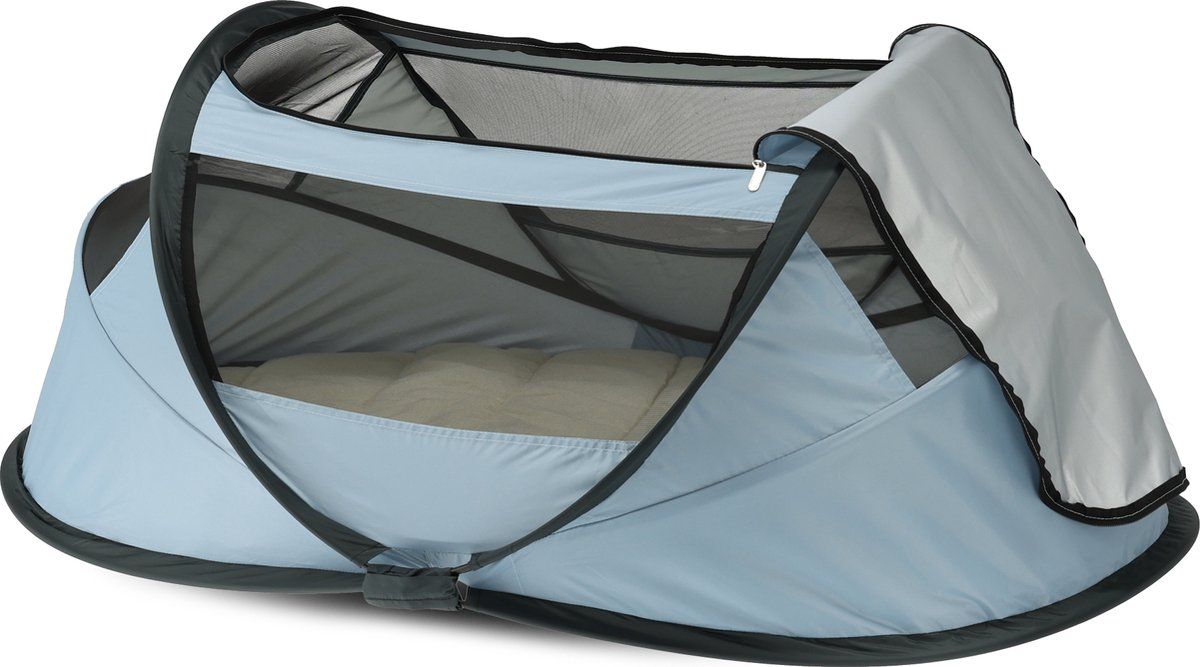Deryan Baby Box - Campingbedje - Lichtgewicht Pop-up Systeem - Blauw