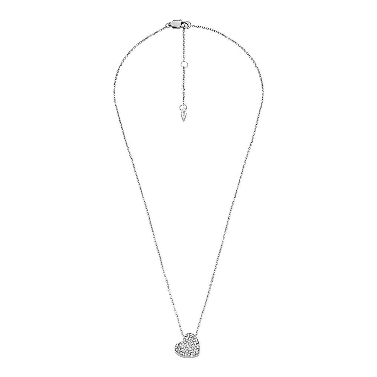 Fossil JF04674040 - Dames Collier - Roestvrij staal - Hartje - Zilverkleurig