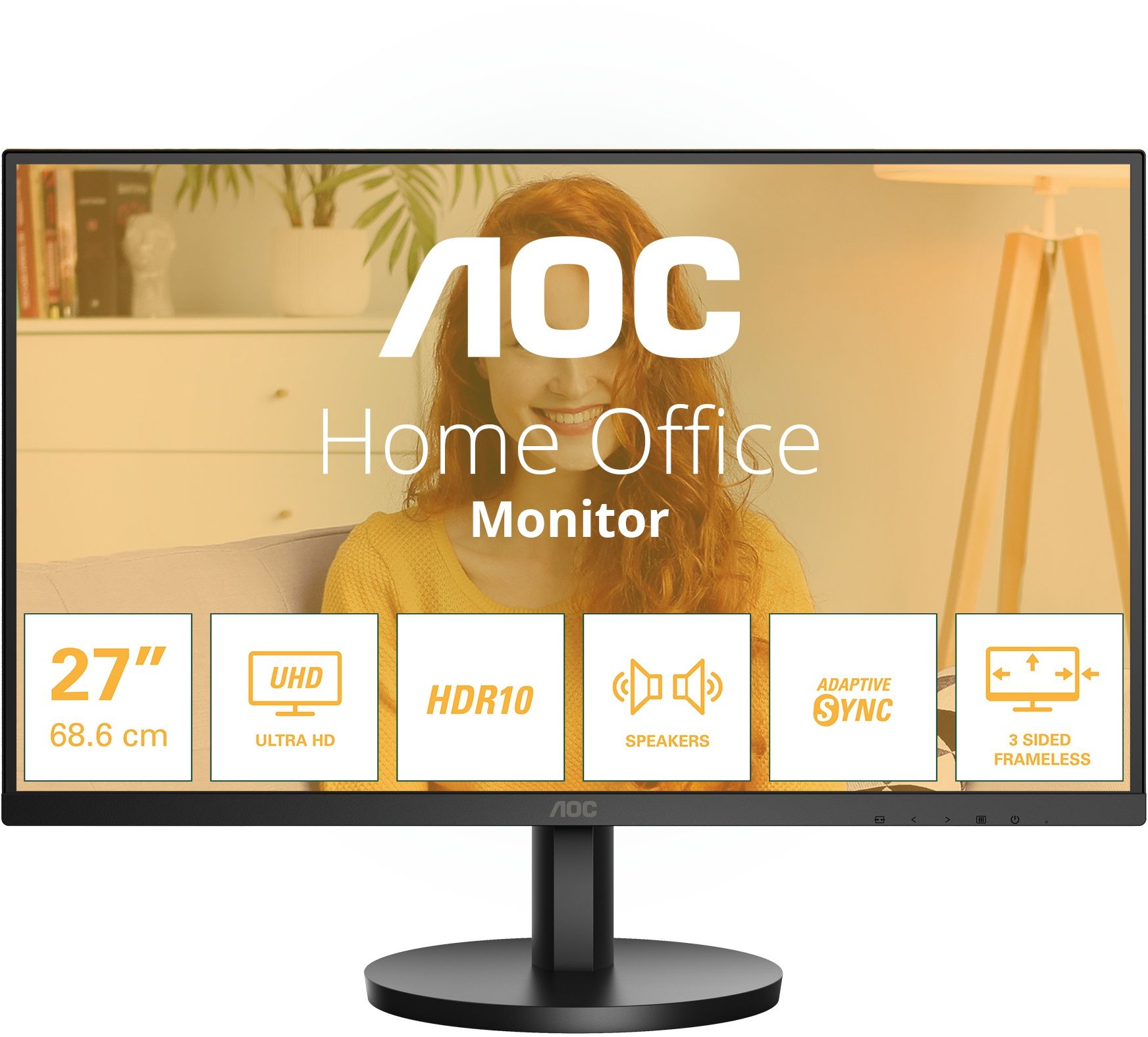 Aoc Zwart U27b3a - 27"Uhd-Monitor - 4K Ips