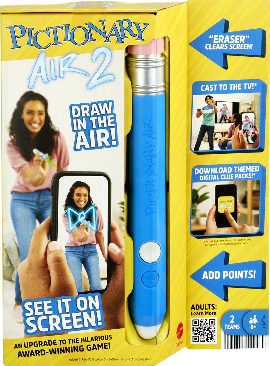 Mattel Games Pictionary Air 2 - Educatief Spel - 3 batterijen AAA inbegrepen