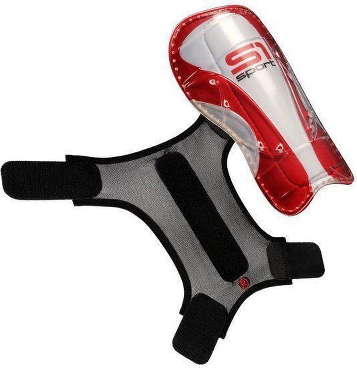 S1 Sports S1 Sport - Scheenbeschermer M - Lichtgewicht En Flexibele Bescherming - Rood/Zwart (2 Stuks)