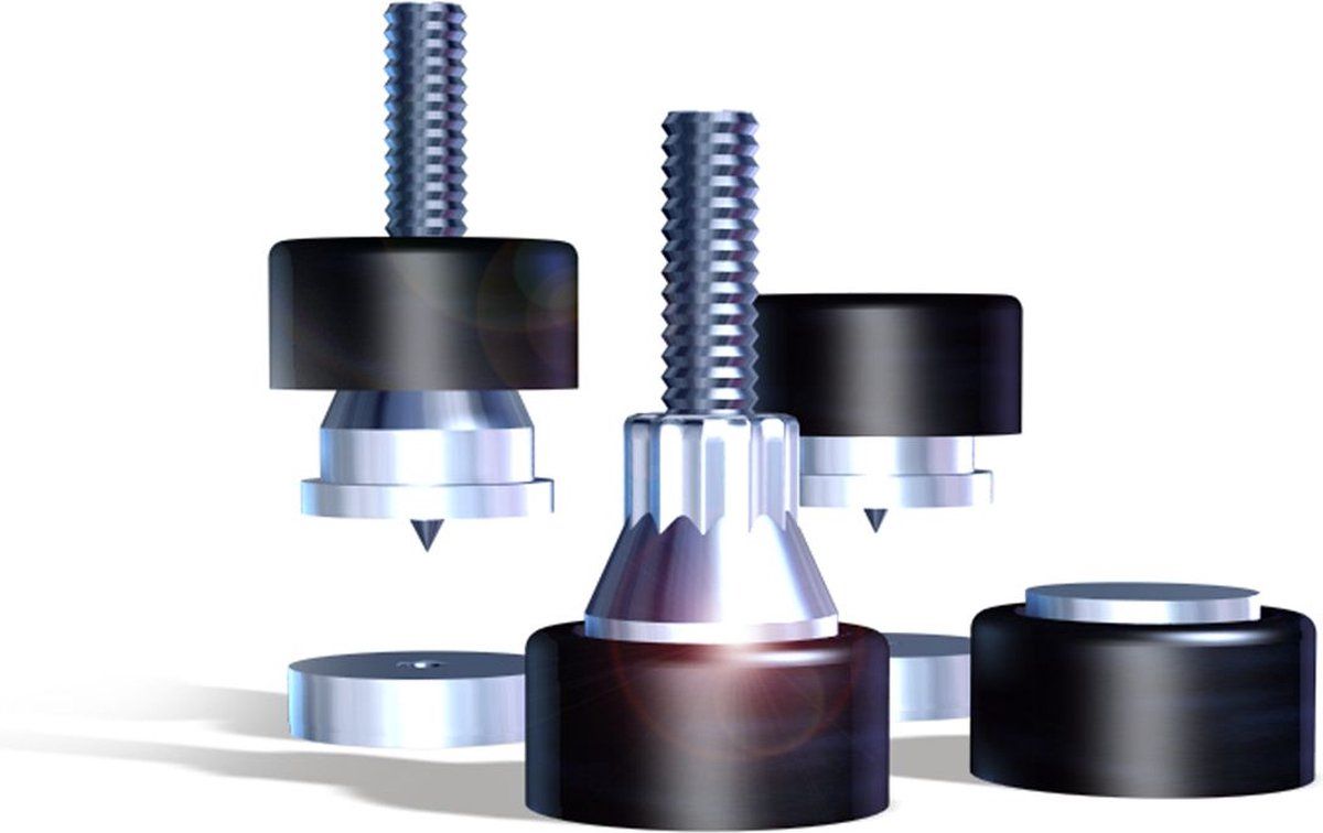Soundcare SuperSpike M6 - Spikes - Glanzend Zwart - (4 Stuks)