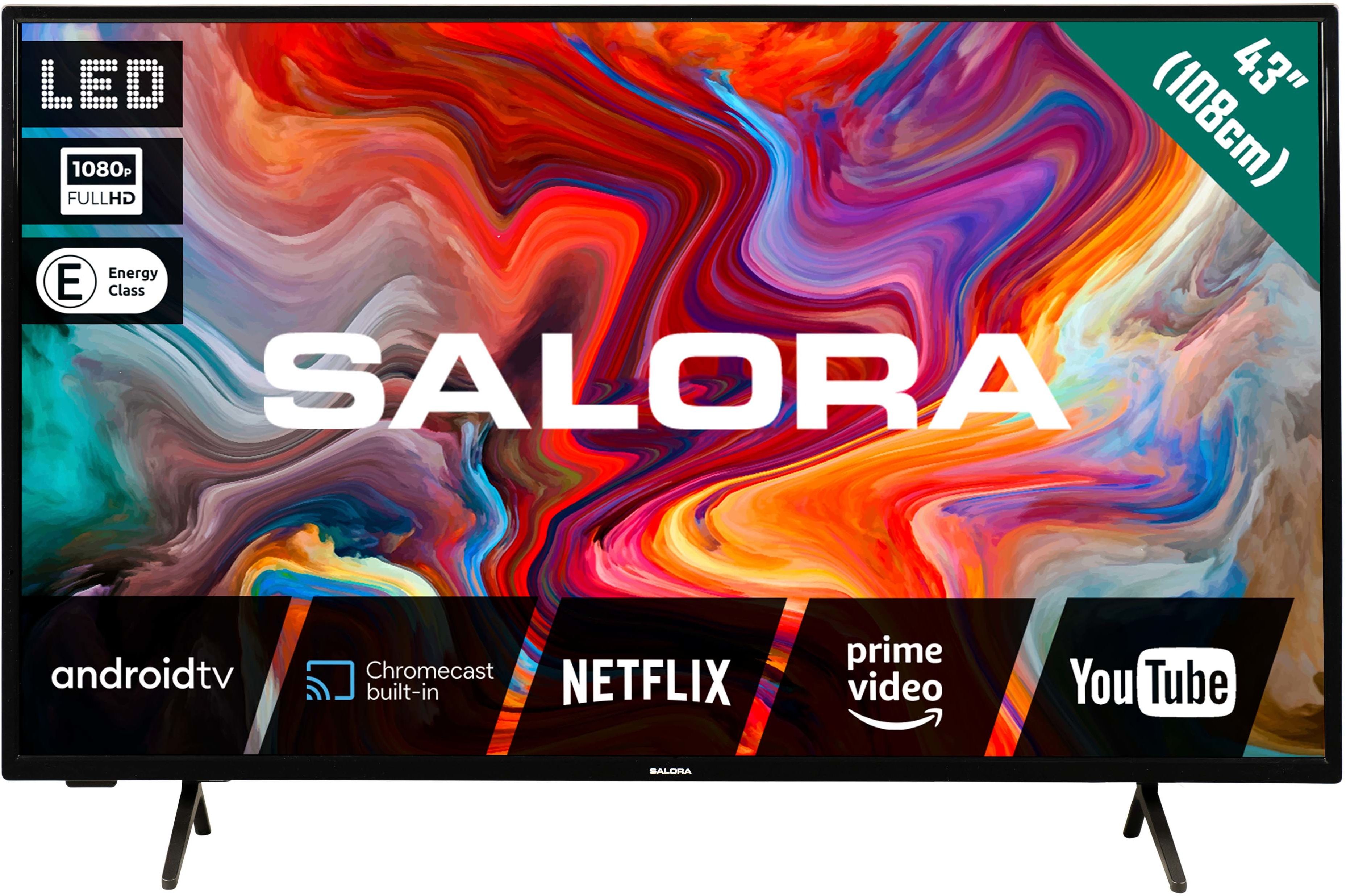 Salora SMART43TV - Full HD Smart TV 43"met Chromecast - Zwart
