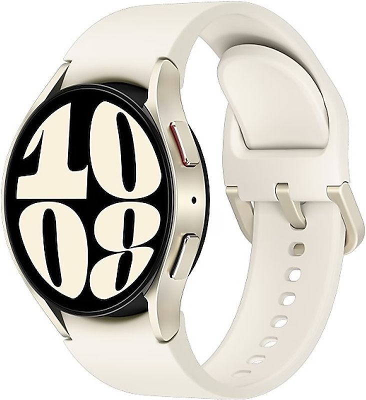 Samsung Galaxy Watch6 40 mm aluminium kast goud op sportbandje S/M cream - wifi