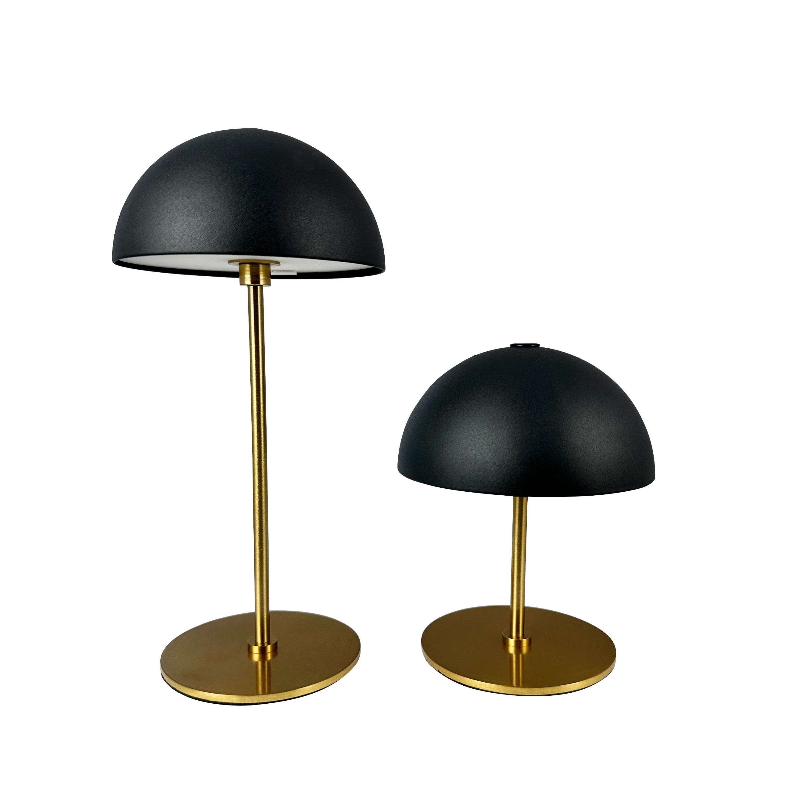 Dyberg Larsen Along Led Mini Tafellamp - Set Van 2 - Zwart/Brass (2 Stuks)