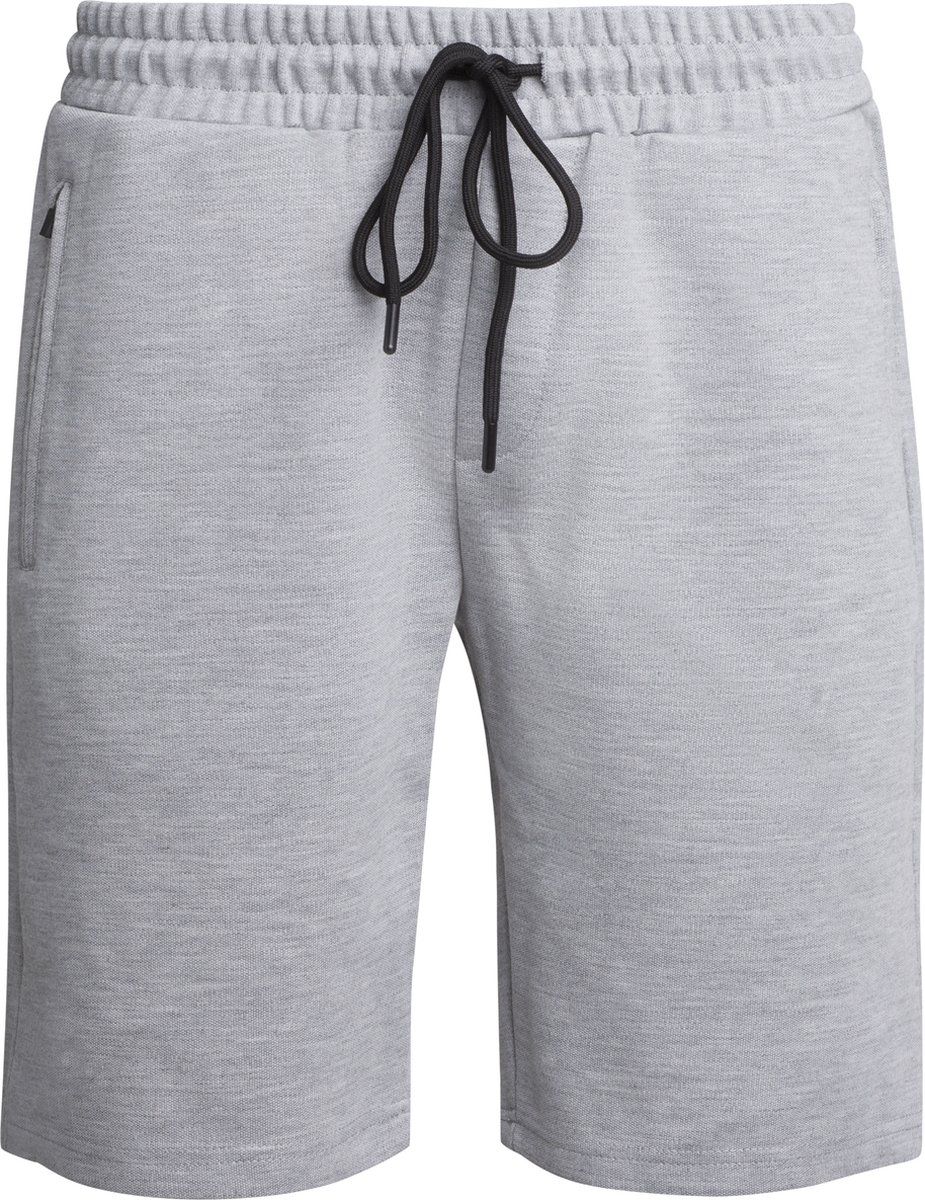Mario Russo Pique Short - Comfortabele Casual Short - Grijs Melange