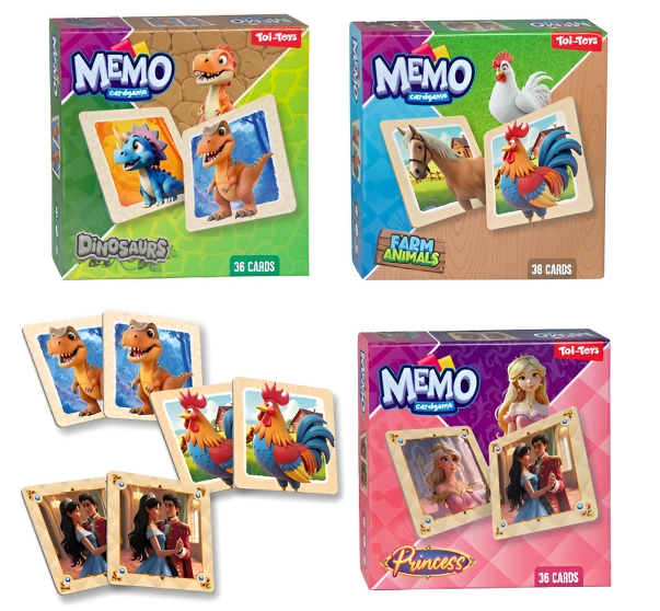 Toi-Toys Geheugenspel Memo 3 Per Stuk. 51057Z