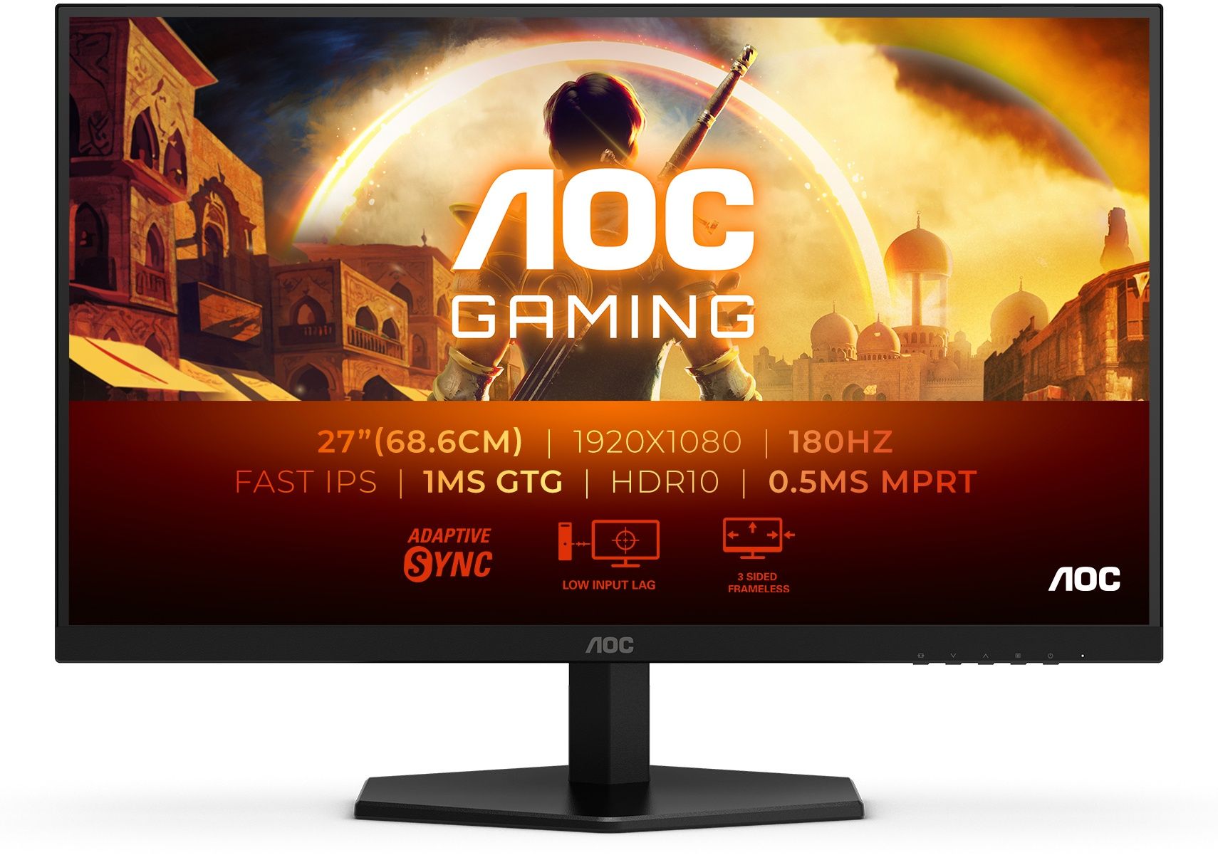 Aoc Zwart 27G42e - Gaming Monitor - 180Hz 1Ms