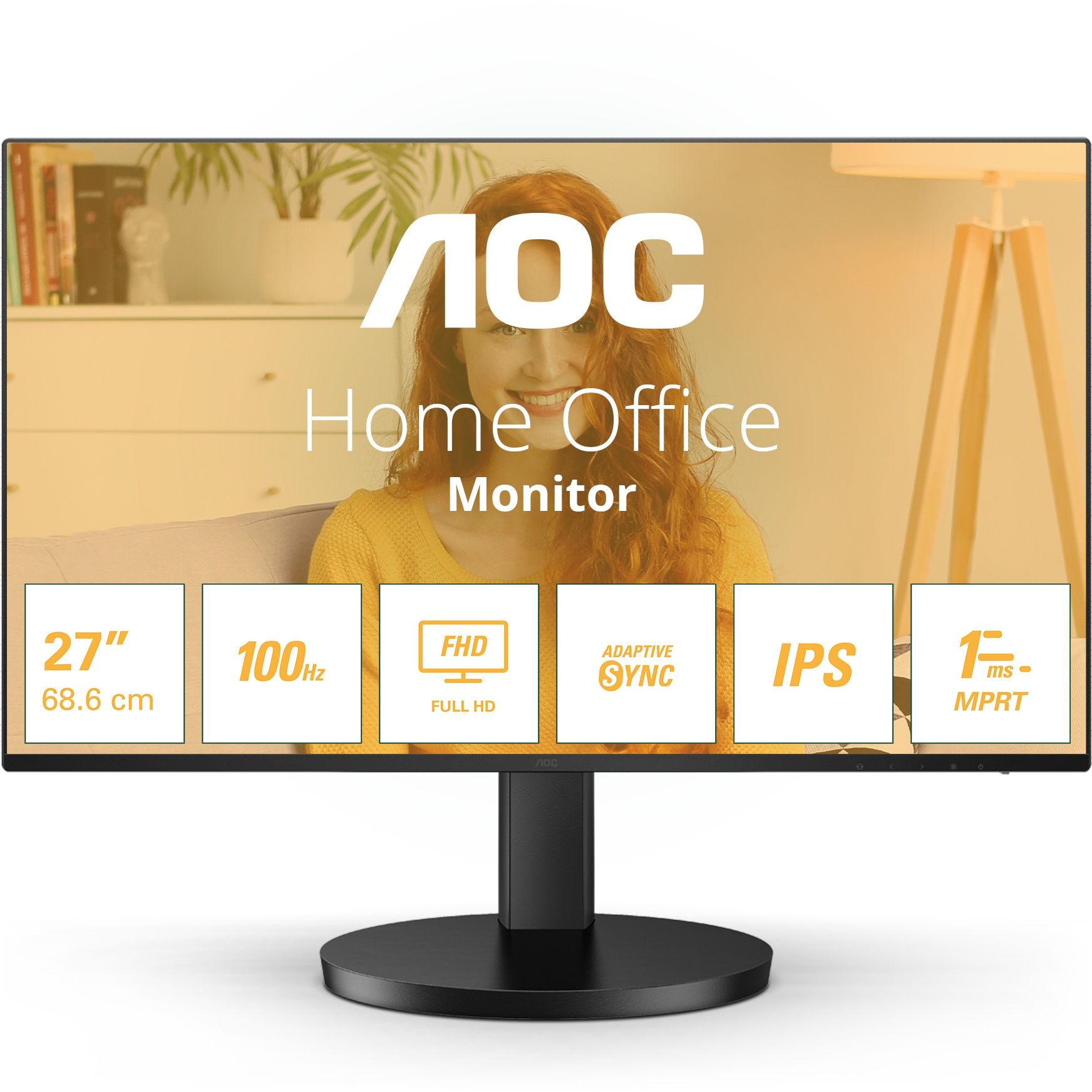 Aoc Zwart 27B3ha2 - 27 Inch Fhd Ips-Monitor - 100Hz