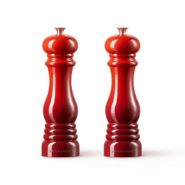 Le Creuset - Peper- En Zoutmolen Set - Keramisch Maalmechanisme - Kersenrood 21 Cm