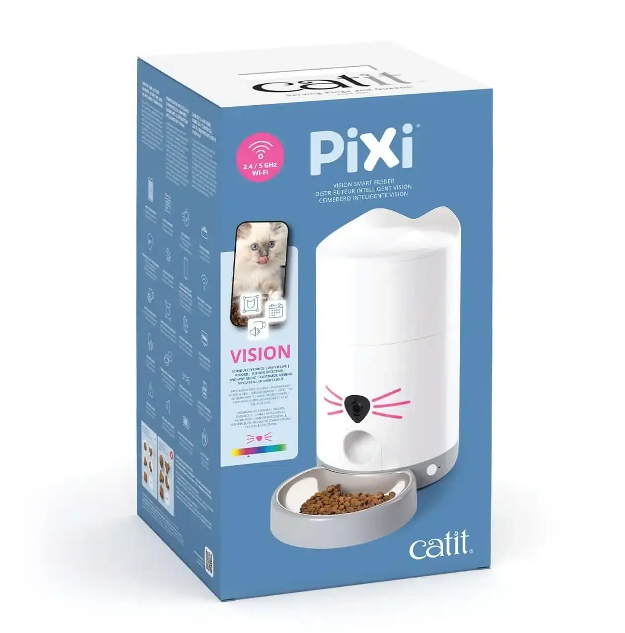 Catit Pixi Vision - Slimme Kattenvoederautomaat Met Camera - Wit