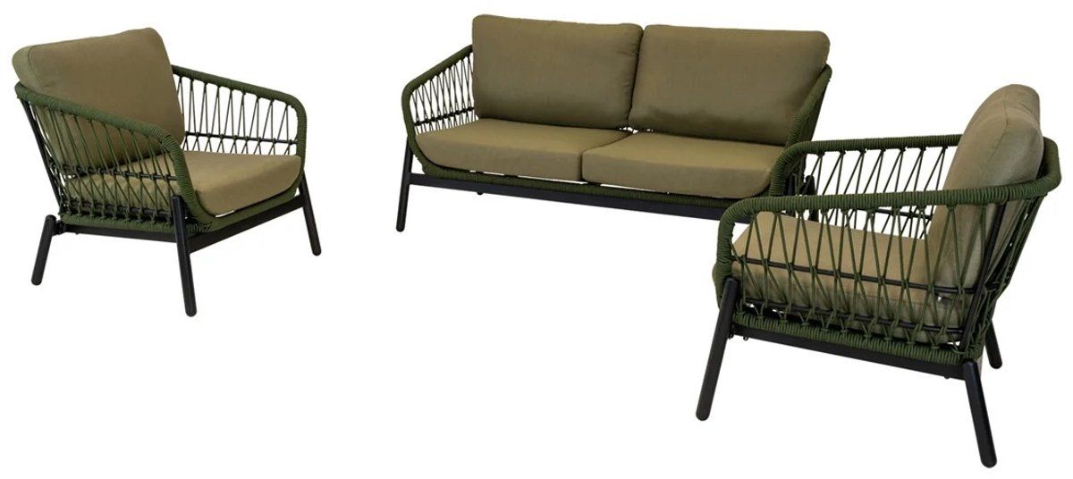 Les Zavi Loungeset - Tuinstoel - Modern Design - Olijfgroen