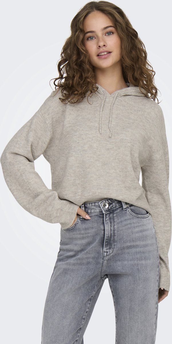 Jacqueline de Yong Jdyrue Life - Trui L/s Short Hood Pul Knt - Regular fit - Chateau Gray