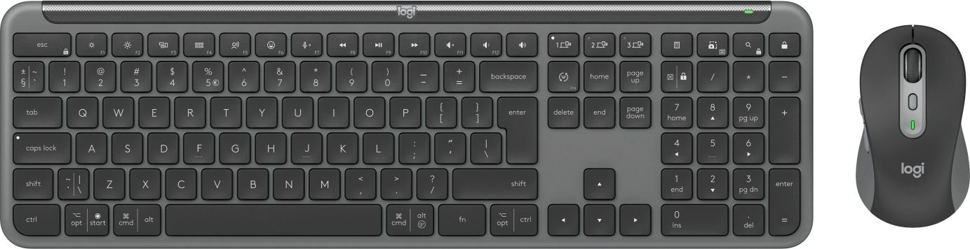 Logitech MK950 - Draadloze Toetsenbord-Muis Combinatie - Qwerty US - Grafiet