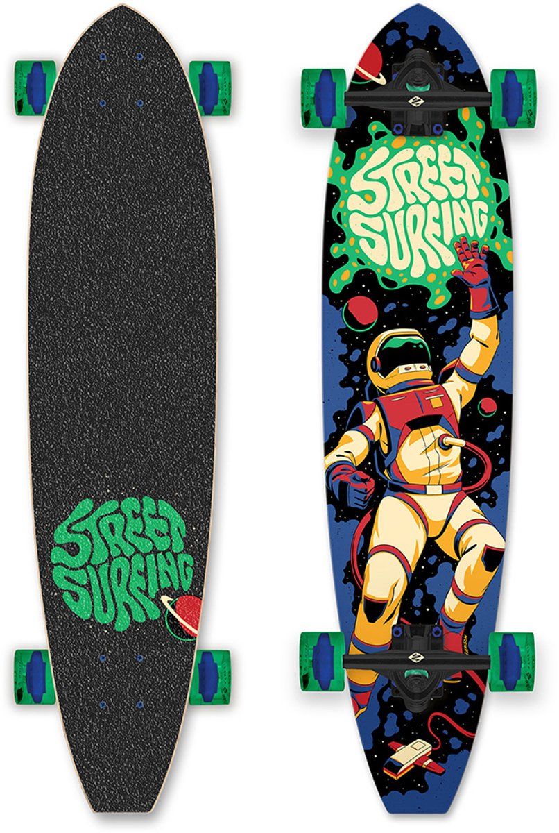 Streetsurfing Street Surfing Cut Kicktail - Longboard - 36 Inch - 8-laags Deck - Astronaut