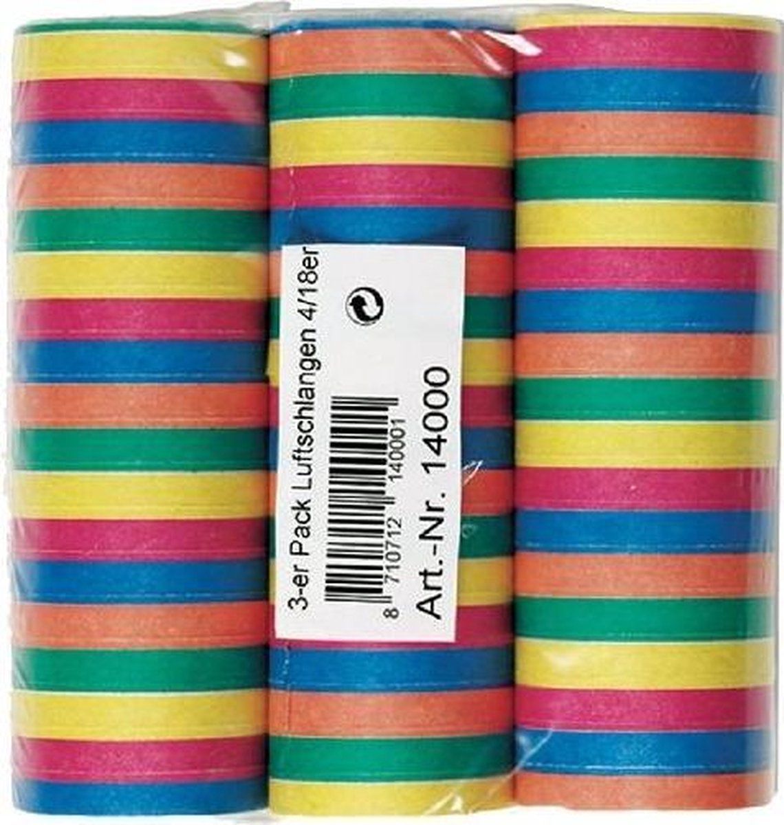 Maxima Serpentine - 3 Rollen met 18 Worpen - Meerdere Kleuren (3 stuks)