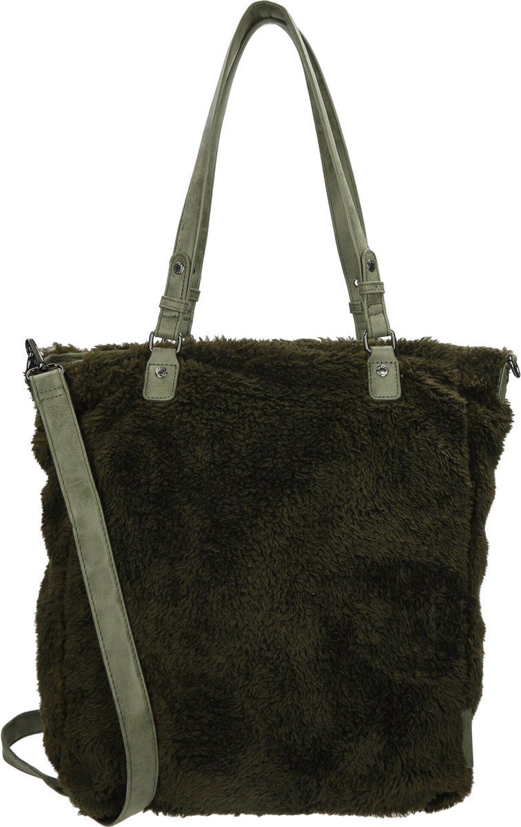 Enrico Benetti Teddy Shopper 66653 - Hoofdvak Met Rits - Olijf Groen