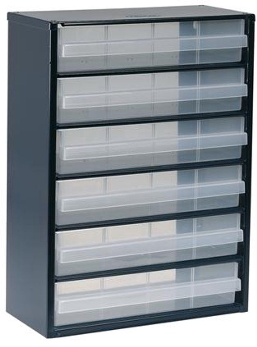 Raaco Metalen Ladekast 150-03 - 6 lades - 150 x 306 x 417 mm - Donkerblauw