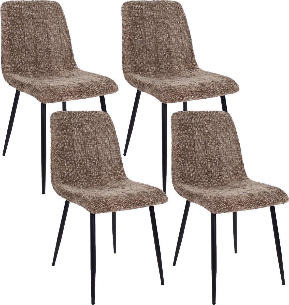 Set Van 4 Kick Eetkamerstoel Sem - Taupe