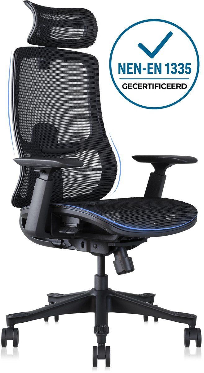 Zwart - Premium Mesh Zitting