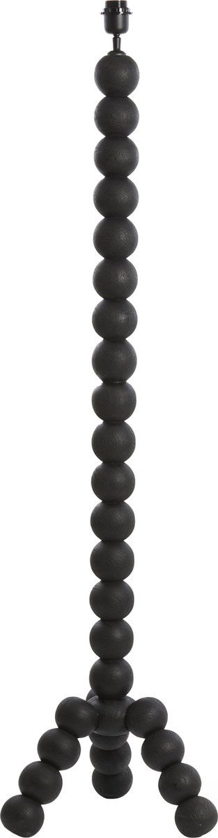 Light&Living Vloerlamp Veglio - Mangohout - 130cm - Mat Zwart - Excl. Kap