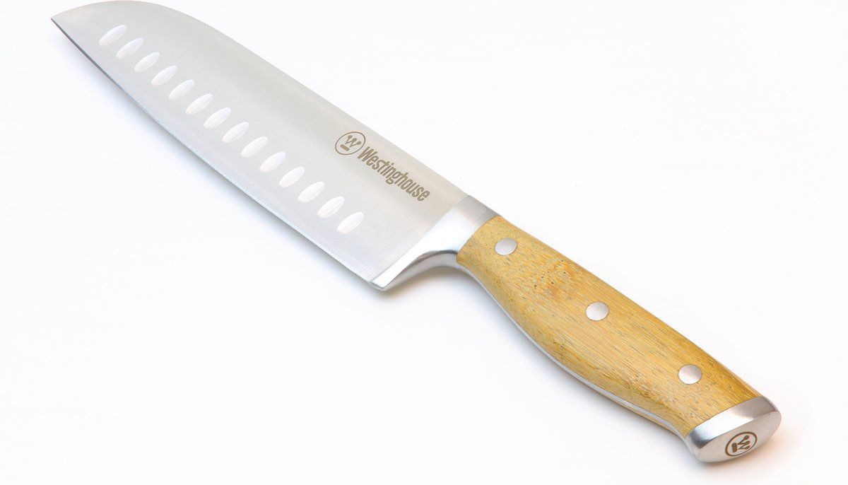 Westinghouse Santoku Mes - Koksmes 17, 5 Cm - Rvs Met Ergonomisch Handvat - Zilver