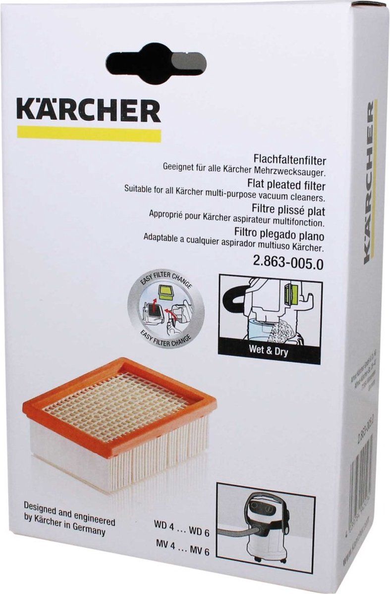 Kärcher MV/WD 4/5/6 - Vlakfilter - Voor Kärcher stofzuigers refurbished, photo 3