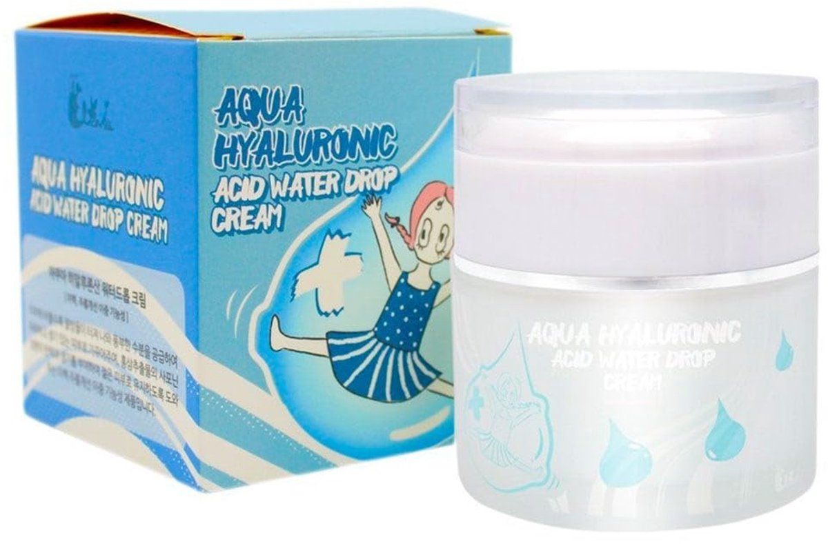 Elizavecca Aqua Hyaluronic Acid Water Drop Cream - 50 Ml - Intensieve Hydratatie Met Hyaluronzuur En Aloë Vera