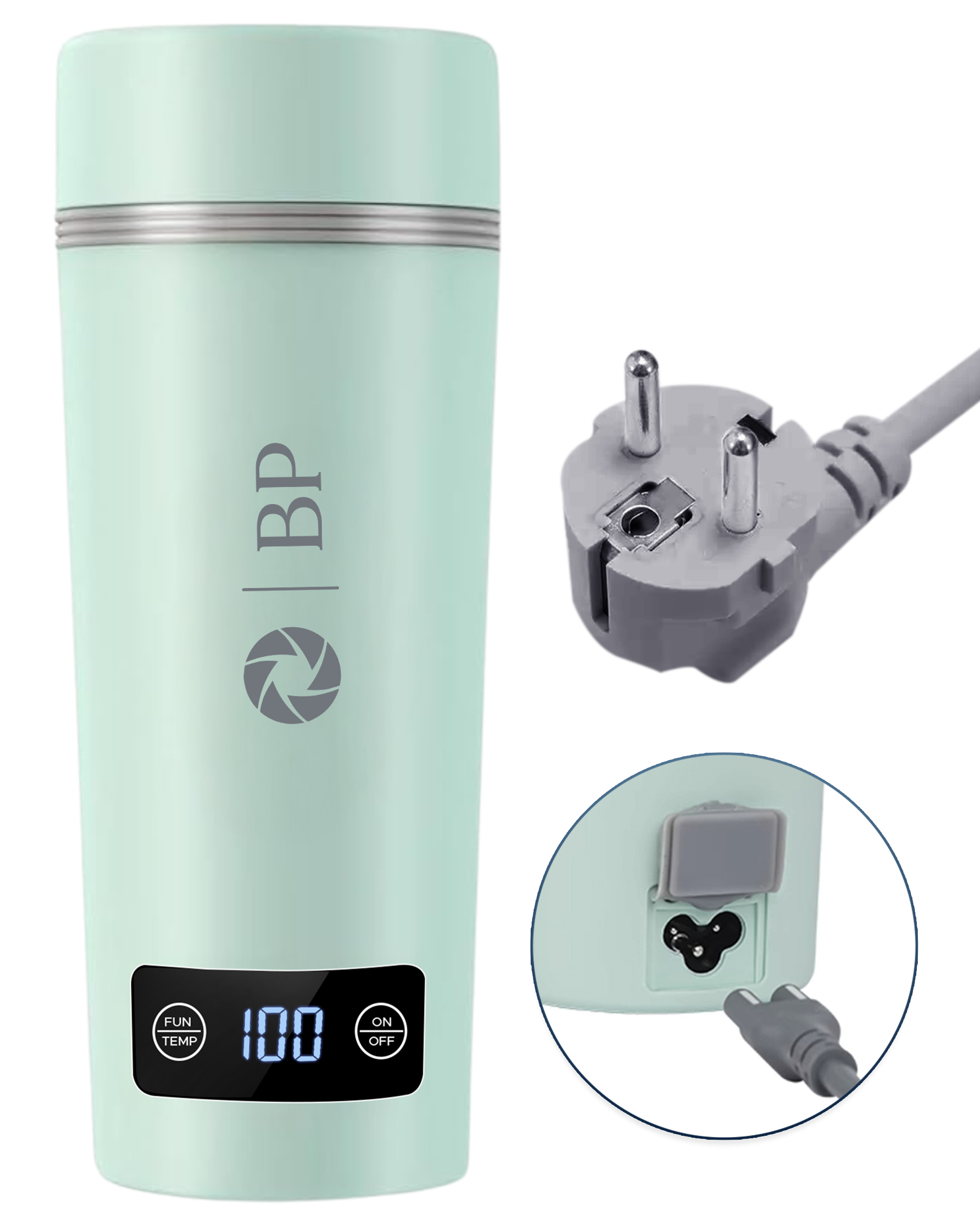 Merkloos Bp® Draagbare Waterkoker - Mini Waterkoker - Groen