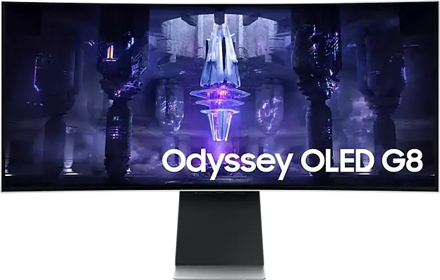 Samsung Odyssey OLED G8 - Gamingmonitor 34"- WQHD 3440x1440 175Hz - Zilver