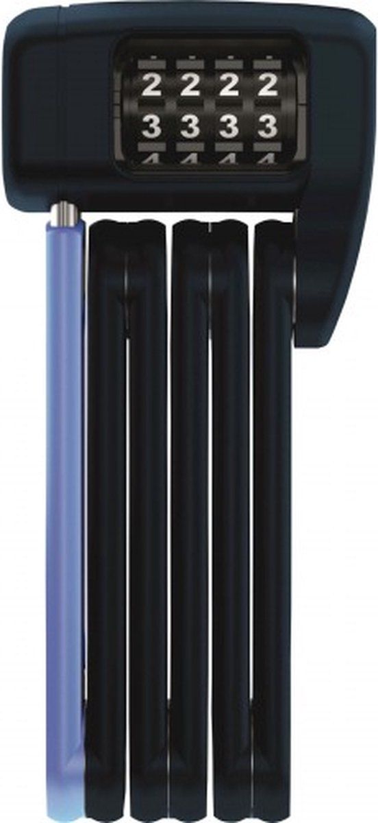 Abus Bordo Lite Mini 6055C - Vouwslot 60 Cm - Lichtgewicht Met Cijfercode - Zwart/Blauw