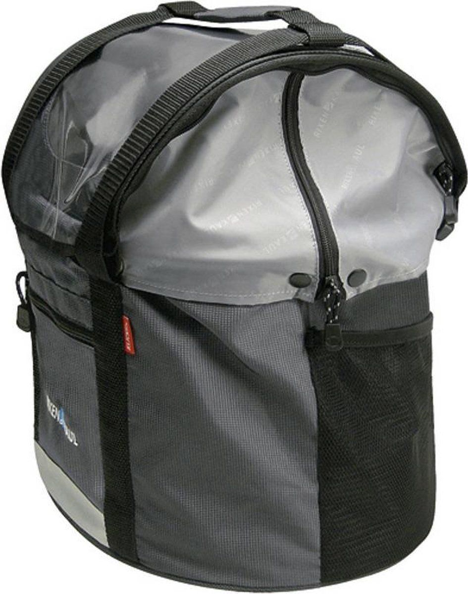 KlickFix Doggy - Fietsmand - Regenhoes - Grijs