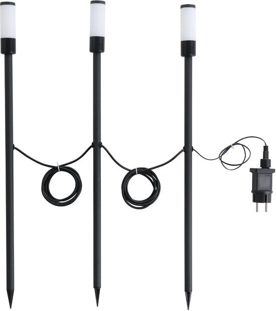 Eglo Zancaro 1 - Grondpin Buiten - Rgb Led - Zwart/Wit