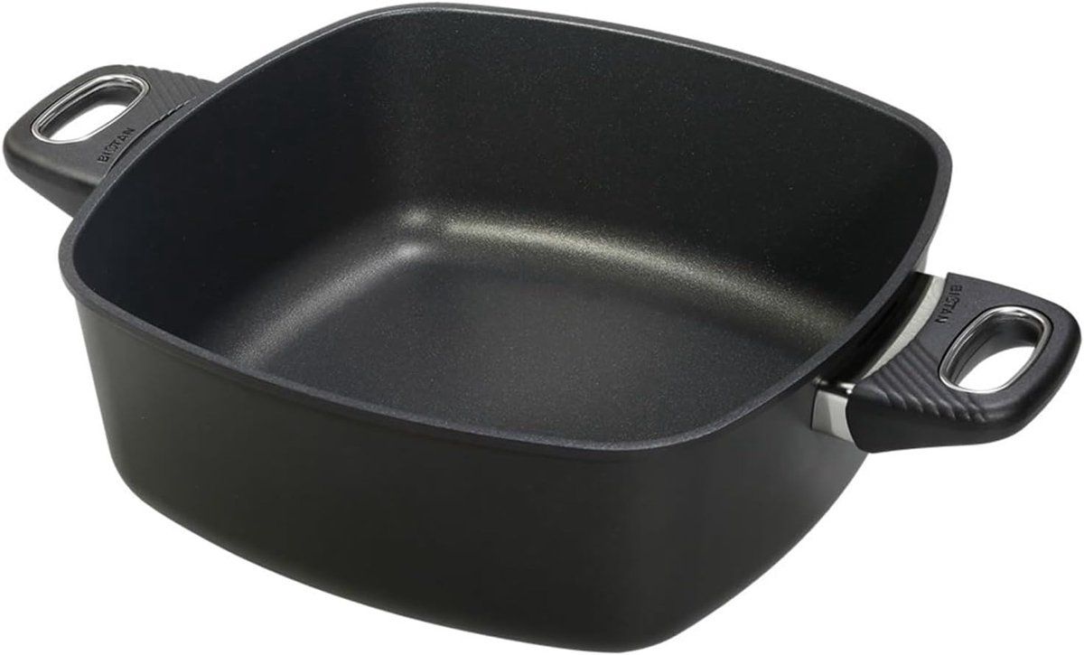 Gundel Pfannen Gundel - Gietijzeren Vierkante Pan - 28 X 28 Cm - Ovenvast Tot 260°C - Zwart
