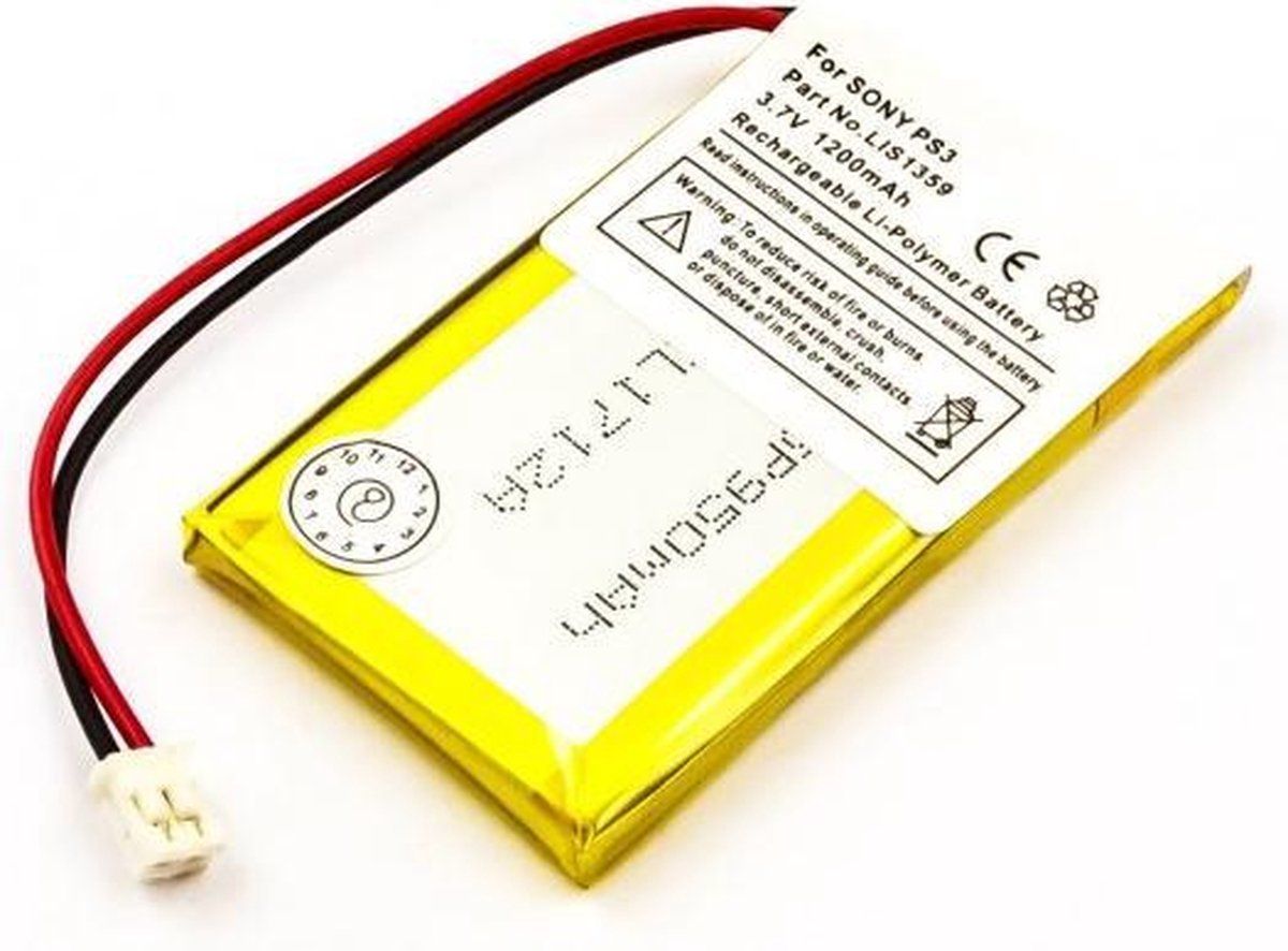 AccuCell-batterij Geschikt Voor Sony PS3 Sixaxis Draadloze Controllerbatterij LIP1859, Cs-SP130SL, LIS1359, LIP1472