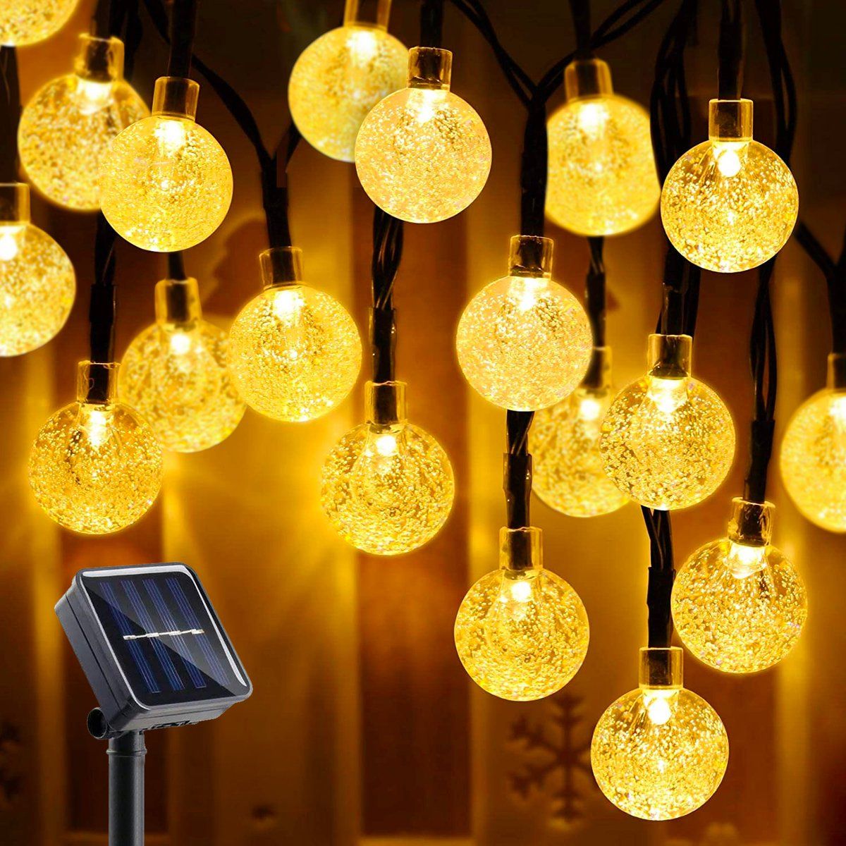 Happy Goods Solar Tuinverlichting - 50 Led Lichtsnoer Buiten - 5 M Verlicht + 2 M Snoer - Waterbestendig