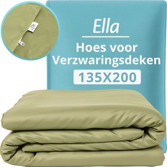 Ella Hoes Voor De Verzwaringsdeken Van El Life 135 X 200 Cm - 7 Kg & 9 Kg - Overtrek Hoes Van 100%
