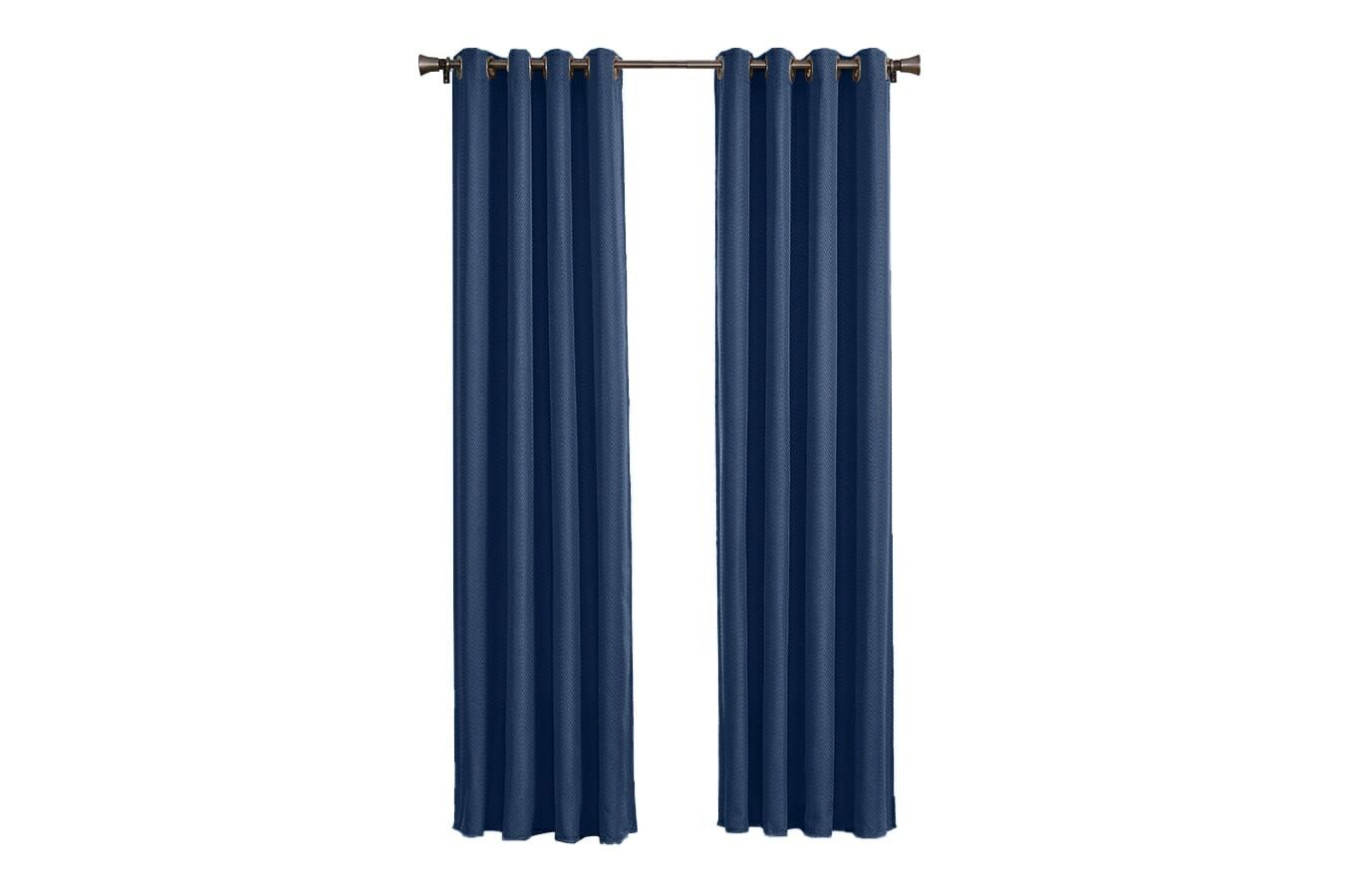 Merkloos Larson - Luxe Hotel Blackout Gordijn - Met Ringen - 3m X 2.5m - Donkerblauw