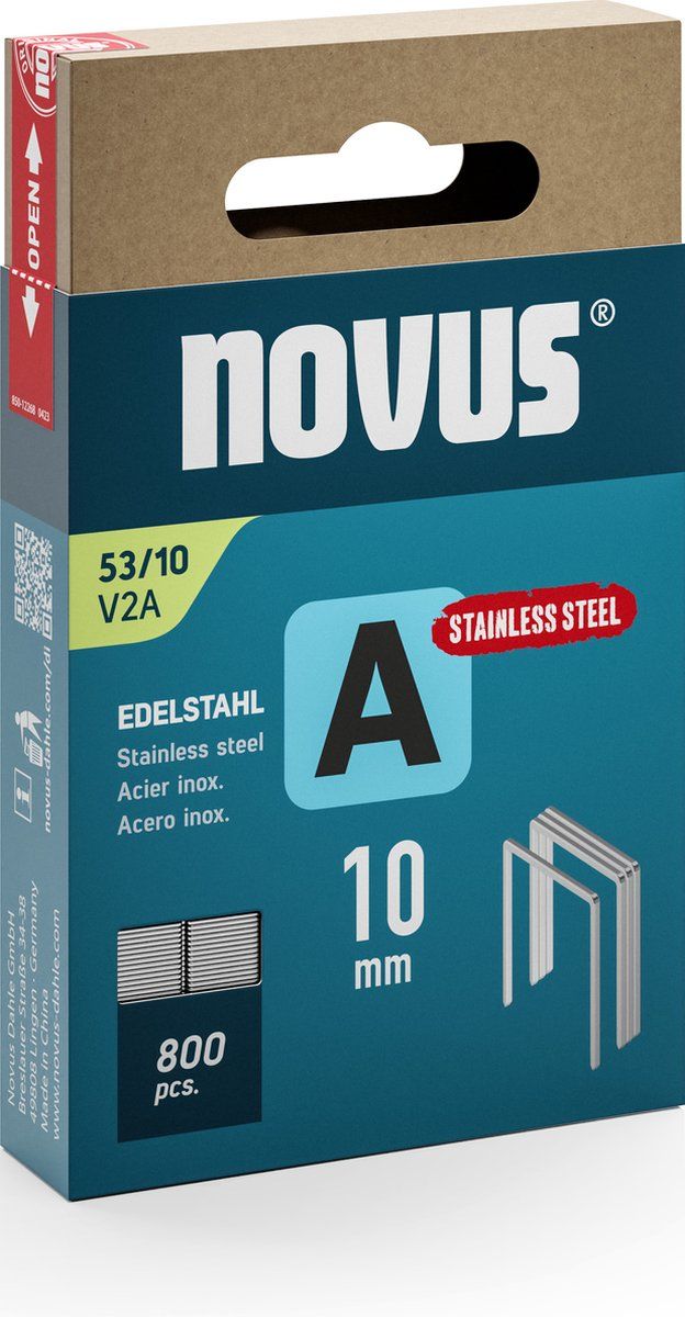 Novus Tools 042-0779 - Nieten Type 53 - Fijndraad 10 mm x 11.3 mm - 800 stuk(s)