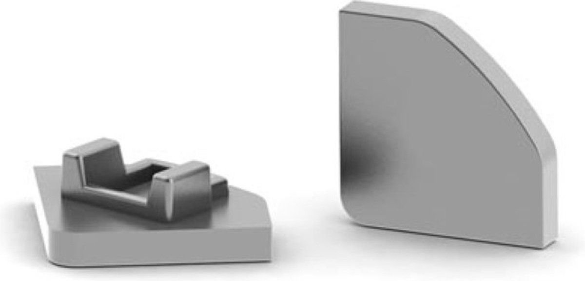 Ledson Zilver Aluminium Afsluitdop Voor Led-Profiel Alu-45 - Zonder Kabeldoorvoer