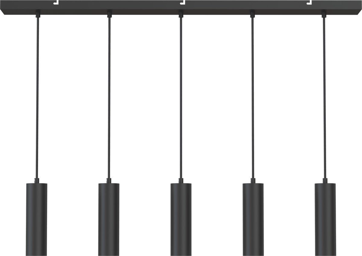 Calex Hanglamp - GU10 - 5-Lichts - Verstelbaar - Mat Zwart