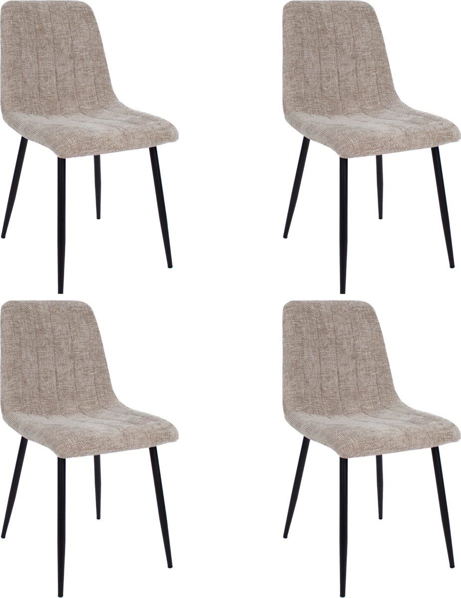 Set Van 4 Kick Eetkamerstoel Sem - Champagne