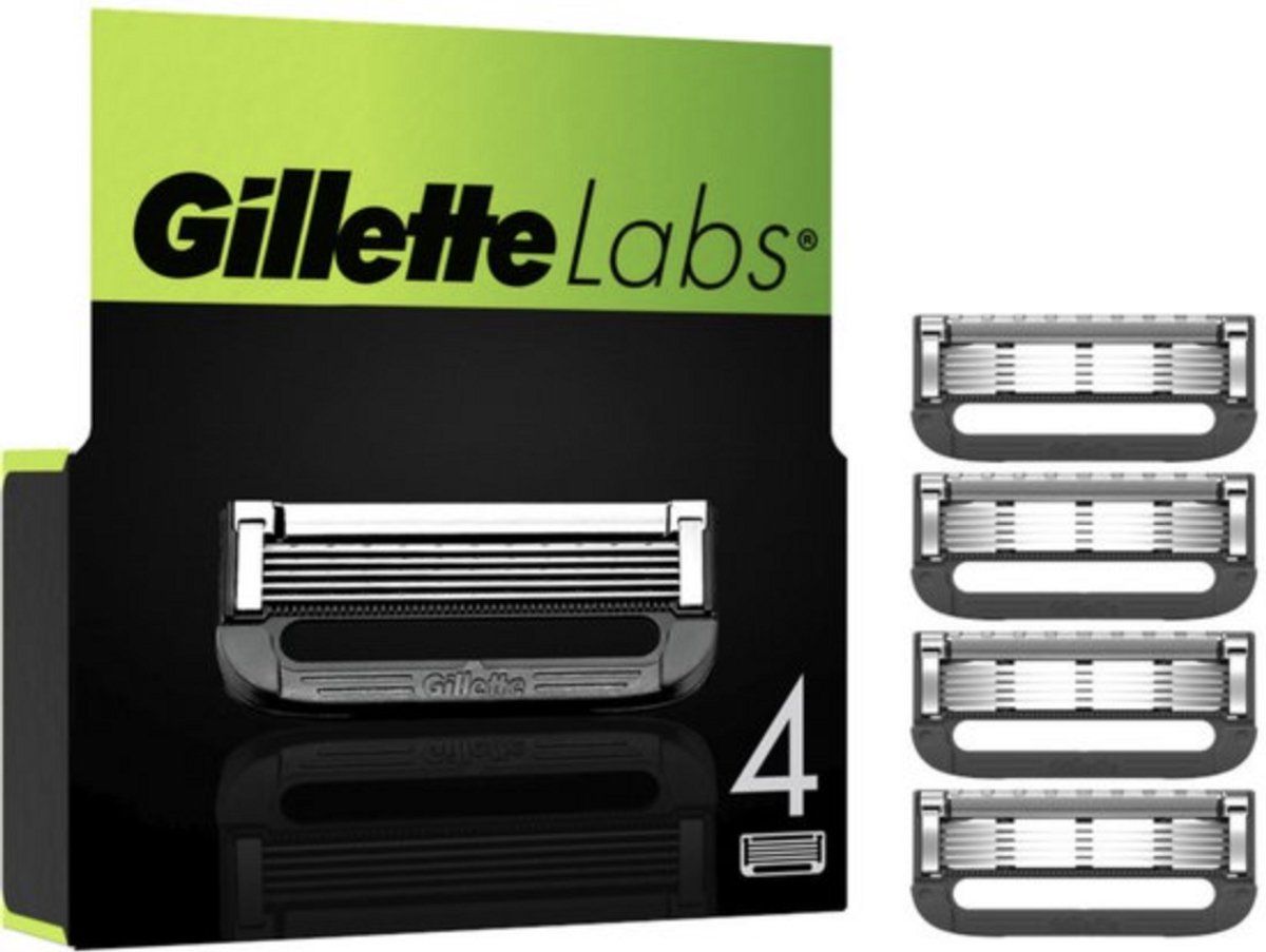 Gillette Labs - Navulmesjes - 6 scheerbladen - Zwart (4 stuks)