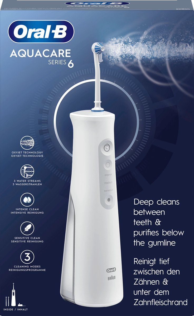 Oral B AquaCare 6 - Monddouche - Snoerloos - 3 waterintensiteiten