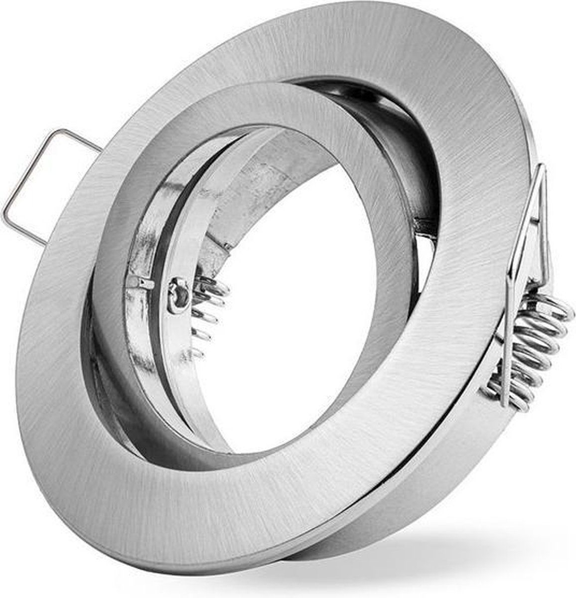 Ledmaxx Inbouwspot Rond Geborsteld Ijzer Kantelbaar Bajonetsluiting Voor GU10 | Zaagmaat 68mm | GU10 | Max 1x50W Exclusief